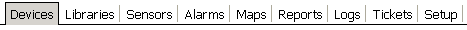 Enterprise Console Menu Tabs Bar